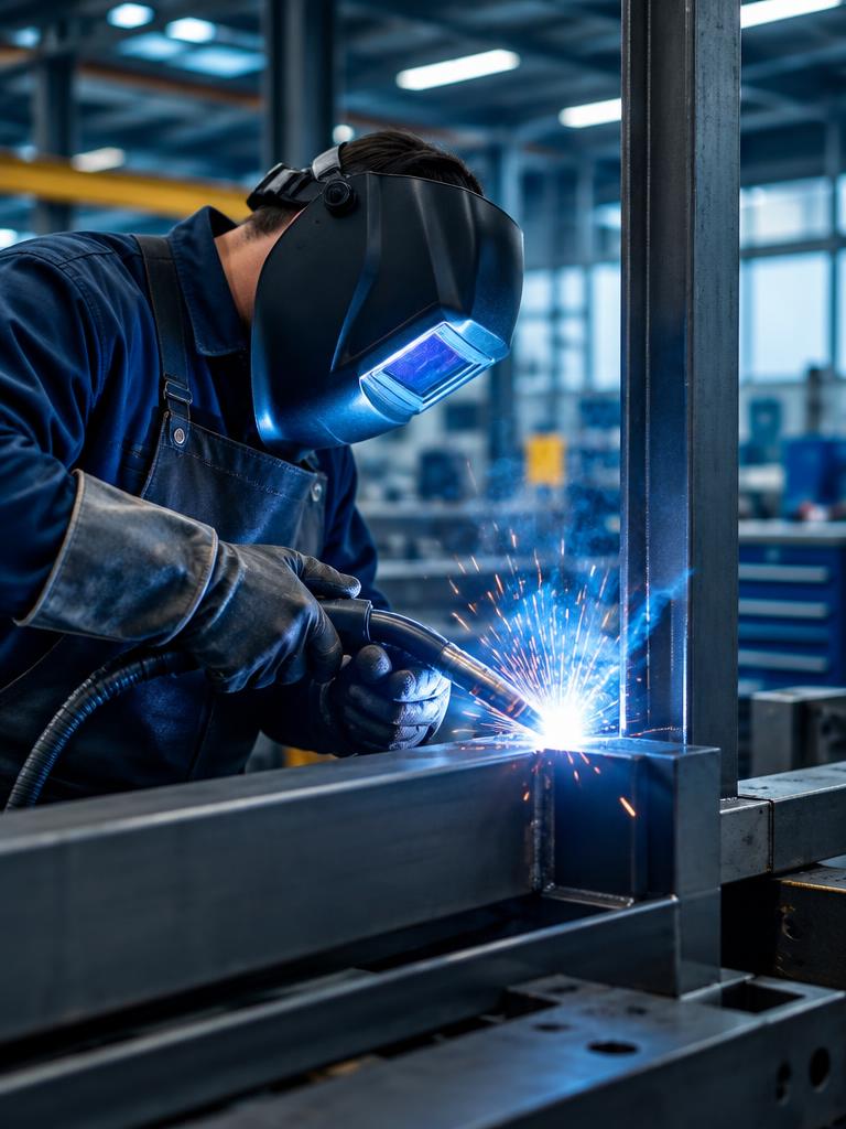 Manufacturing production line at an engineering facility
